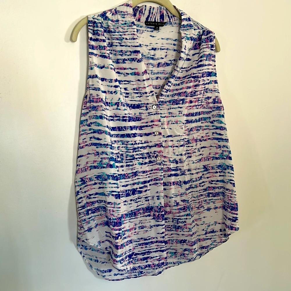 Antonio Melani 100% Silk Sleeveless Blouse